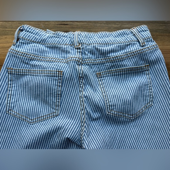 OAT NEW YORK Pinstriped Denim Jeans Women’s Pants Sz 2 - Picture 5 of 6